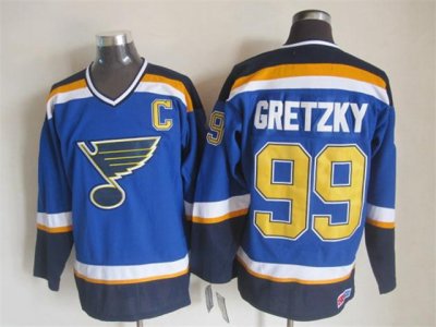 St. Louis Blues #99 Wayne Gretzky 1998 CCM Vintage Blue Jersey