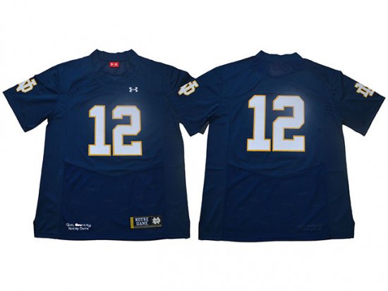 NCAA Notre Dame Fighting Irish #12 Navy College Football Jersey