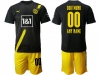 20/21 Borussia Dortmund Custom #00 Away Black Short Sleeve Soccer Jersey