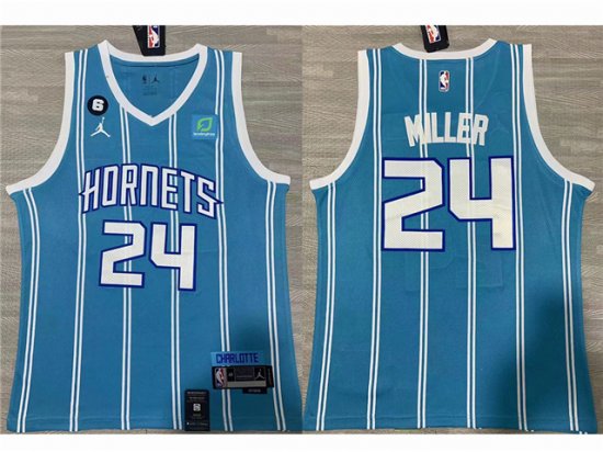 Charlotte Hornets #24 Brandon Miller Teal Swingman Jersey