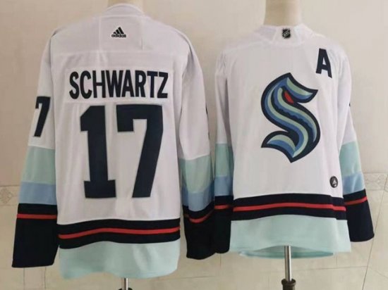 Seattle Kraken #17 Jaden Schwartz White Jersey