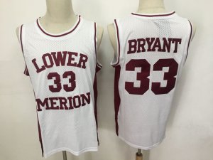 Lower Merion High School #33 Kobe Bryant White Basketball Jersey