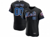 New York Mets #00 Black Flex Base Custom Jersey