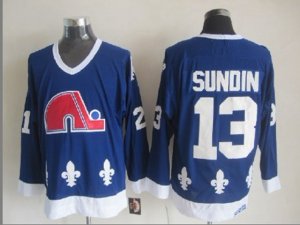 Quebec Nordiques #13 Mats Sundin CCM Vintage Blue Jersey