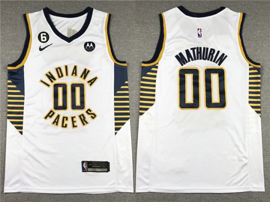 Indiana Pacers #00 Bennedict Mathurin White Swingman Jersey