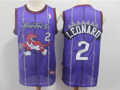 Toronto Raptors #2 Kawhi Leonard Purple Hardwood Classics Jersey