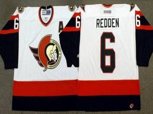 Ottawa Senators #6 Wade Redden CCM Vintage White Jersey