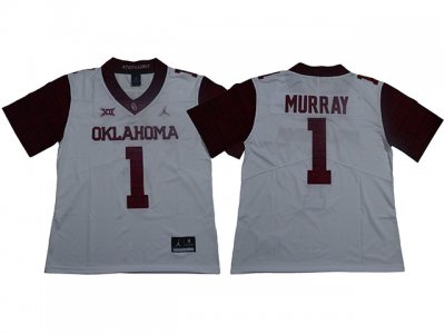 NCAA Oklahoma Sooners #1 Kyler Murray White Game Winning Streak College Football Jersey
