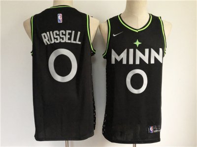 Minnesota Timberwolves #0 D'Angelo Russell 2020-21 Black City Edition Swingman Jersey