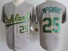 Oakland Athletics #25 Mark McGwire Gray Cooperstown Collection Throwback Jersey