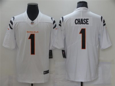 Cincinnati Bengals #1 Ja'Marr Chase White Vapor Limited Jersey
