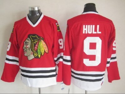 Chicago Blackhawks #9 Bobby Hull CCM Vintage Red Jersey
