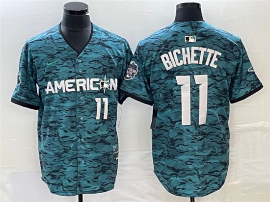 American League Toronto Blue Jays #11 Bo Bichette Teal 2023 MLB All-Star Game Jersey