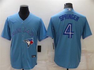 Toronto Blue Jays #4 George Springer Alternate Powder Blue Cool Base Jersey