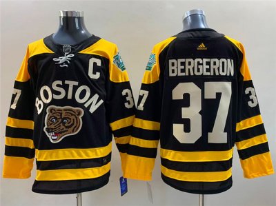 Boston Bruins #37 Patrice Bergeron Black 2023 Winter Classic Jersey