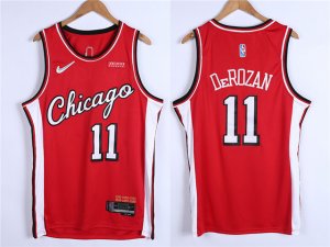 Chicago Bulls #11 DeMar DeRozan 2021-22 Red City Edition Swingman Jersey