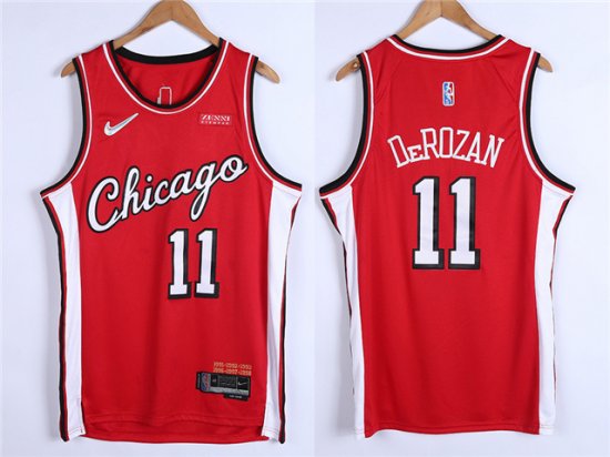 Chicago Bulls #11 DeMar DeRozan 2021-22 Red City Edition Swingman Jersey