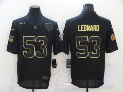 Indianapolis Colts #53 Darius Leonard 2020 Black Salute To Service Limited Jersey