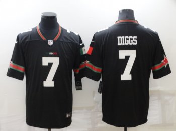 Dallas Cowboys #7 Trevon Diggs Mexico Black Gold Vapor Limited Jersey