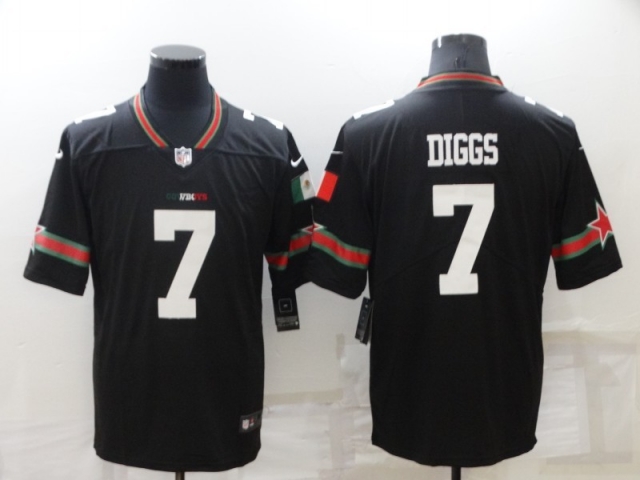 Dallas Cowboys #7 Trevon Diggs Mexico Black Gold Vapor Limited Jersey - Click Image to Close