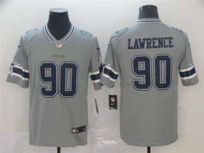 Dallas Cowboys #90 DeMarcus Lawrence Gray Inverted Limited Jersey