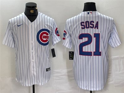 Chicago Cubs #21 Sammy Sosa White Limited Jersey