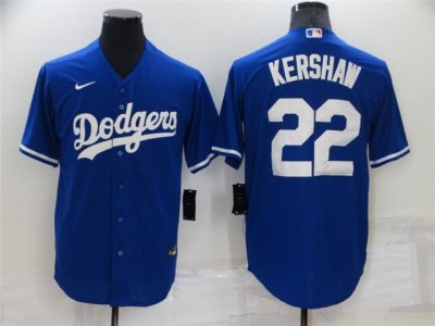 Los Angeles Dodgers #22 Clayton Kershaw Royal Blue Cool Base Jersey