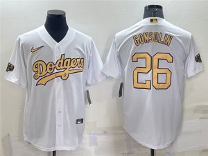Los Angeles Dodgers #26 Tony Gonsolin White 2022 MLB All-Star Game Cool Base Jersey