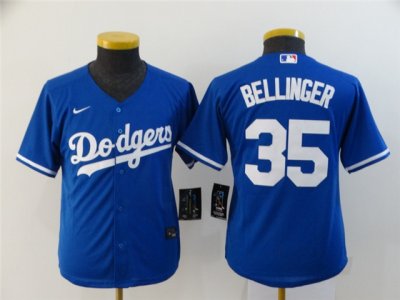 Youth Los Angeles Dodgers #35 Cody Bellinger Royal Blue 2020 Cool Base Jersey