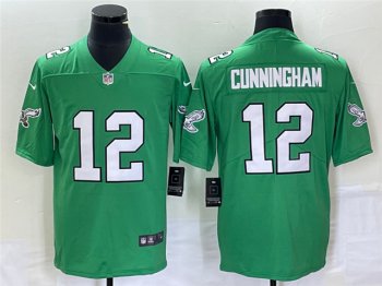 Philadelphia Eagles #12 Randall Cunningham Kelly Green Vapor Limited Jersey