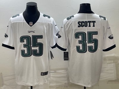 Philadelphia Eagles #35 Boston Scott White Vapor Limited Jersey
