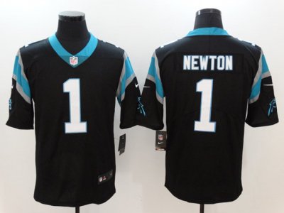 Carolina Panthers #1 Cam Newton Black Vapor Limited Jersey