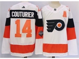 Philadelphia Flyers #14 Sean Couturier 2024 Stadium Series White Jersey