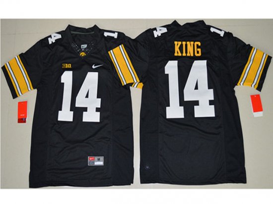 NCAA Iowa Hawkeyes #14 Desmond King Black College Football Jersey