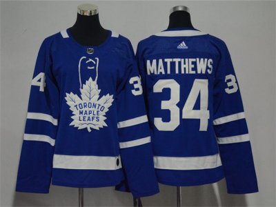 Women's Youth Toronto Maple Leafs #34 Auston Matthews Blue Jersey