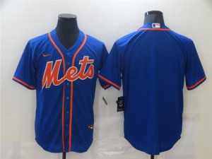 New York Mets Blank Royal Orange Cool Base Team Jersey