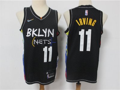 Brooklyn Nets #11 Kyrie Irving 2020-21 Black City Edition Swingman Jersey