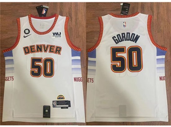 Denver Nuggets #50 Aaron Gordon 2022-23 White City Edition Swingman Jersey