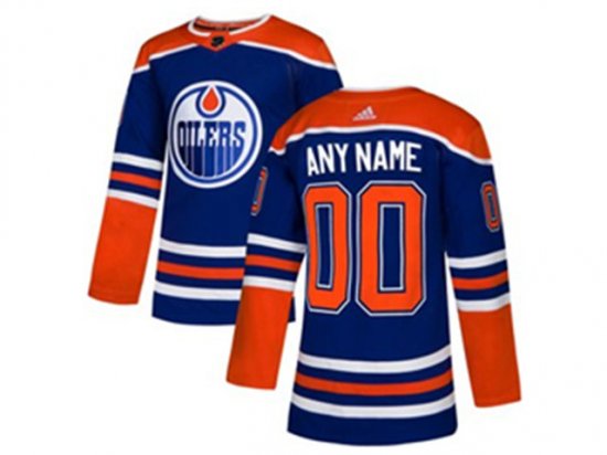 Edmonton Oilers Custom #00 Alternate Royal Blue Jersey