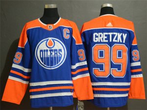 Edmonton Oilers #99 Wayne Gretzky Royal Blue Jersey