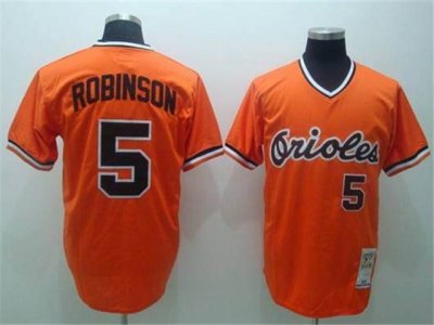 Baltimore Orioles #5 Brooks Robinson Throwback Orange Jersey