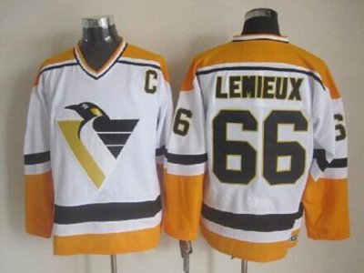 Pittsburgh Penguins #66 Mario Lemieux 1996 Vintage CCM White Jersey