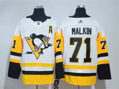 Pittsburgh Penguins #71 Evgeni Malkin White Jersey