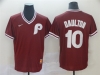 Philadelphia Phillies #10 Darren Daulton Cooperstown Throwback Burgundy Jersey