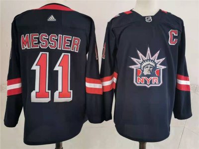 New York Rangers #11 Mark Messier 2020-21 Reverse Retro Blue Jersey