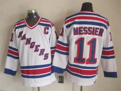 New York Rangers #11 Mark Messier CCM White Heroes of Hockey Alumni Jersey