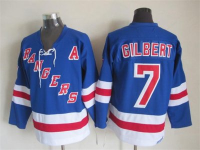 New York Rangers #7 Rod Gilbert CCM Vintage Blue Jersey