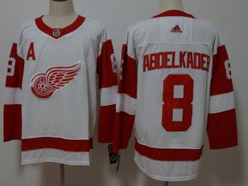 Detroit Red Wings #8 Justin Abdelkader White Jersey