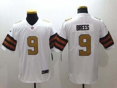 New Orleans Saints #9 Drew Brees White Color Rush Limited Jersey
