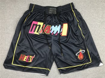 Miami Heat Just Don Miami Black Gold City Edition Basketball Shorts